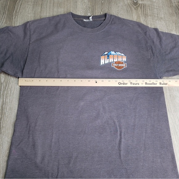 Harley Davidson House of Harley Anchorage Alaska Moose Gray Men’s Shirt Size N/A - Picture 6 of 9